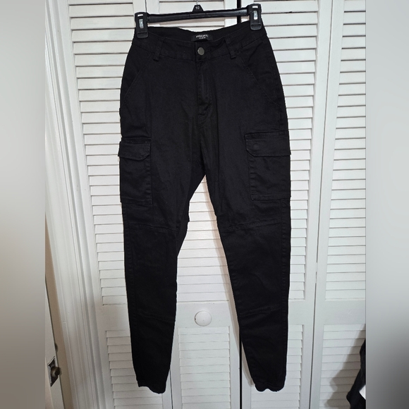 American Bazi Pants - American Bazi Women's S Black High Waisted Cargo Pants